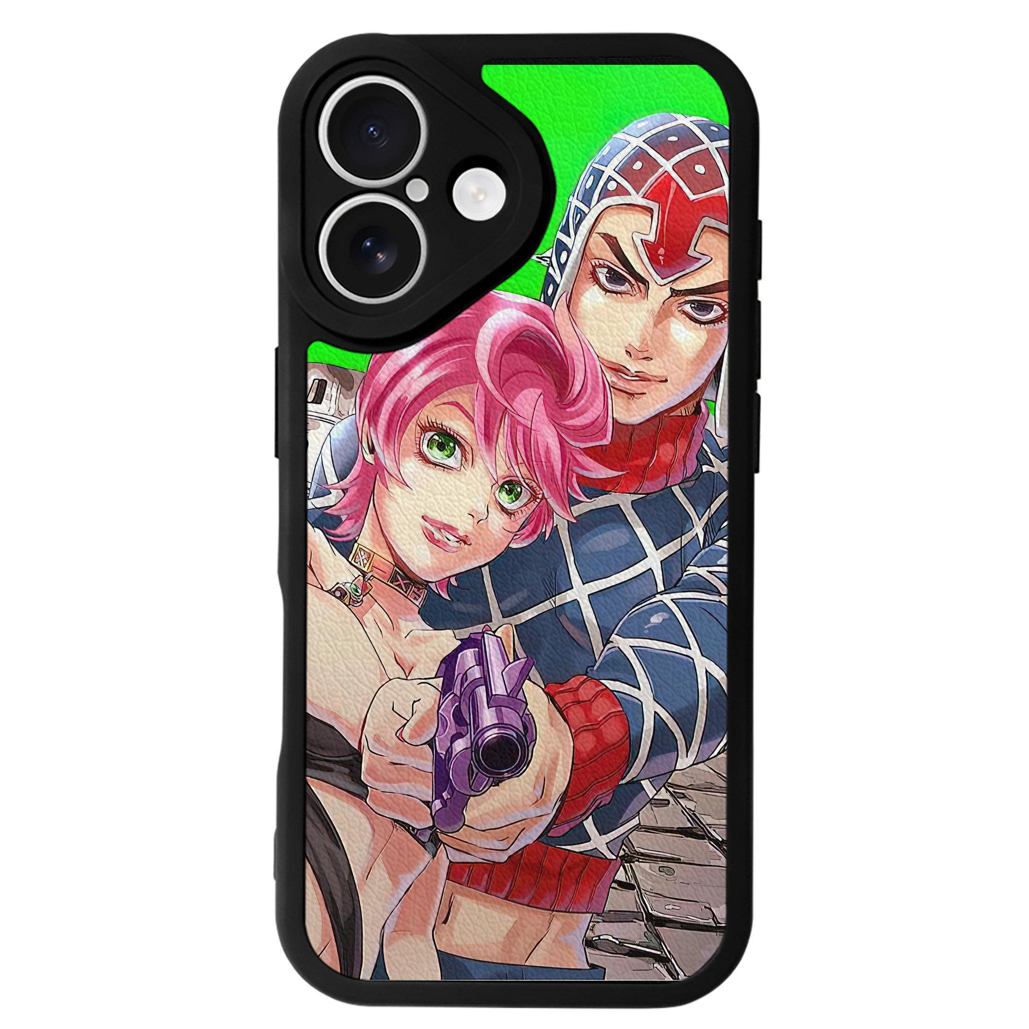（画像用） ジョジョの奇妙な冒険 JoJo's Bizarre Adventure 【iPhone 16シリーズ対応】シリコンスマホケース（レザー調） 材質：シリコン